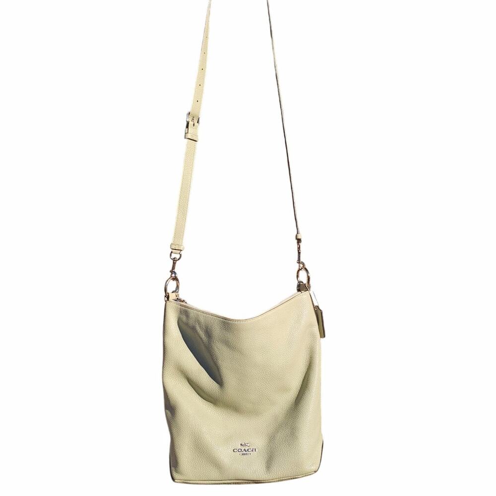 Coach Abby Duffle Pale Green Pebbled Leather Crossbody Shoulder Bag Purse 31507